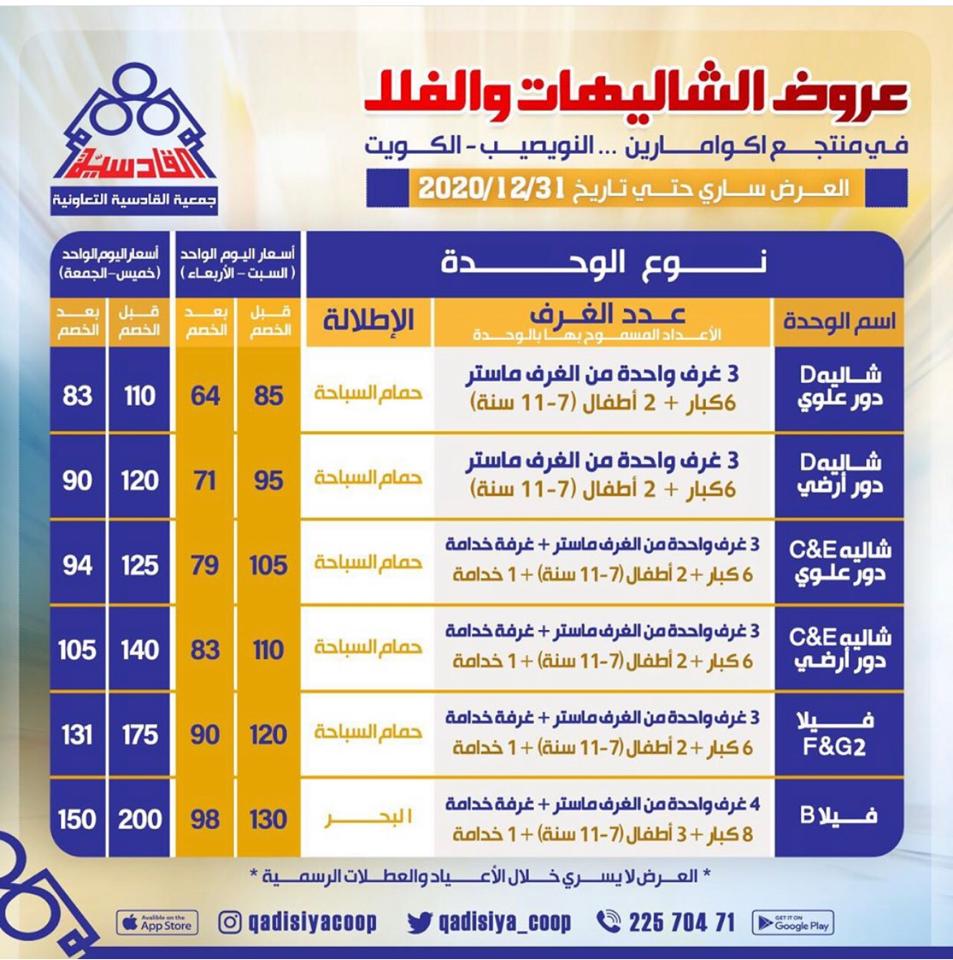 عروض الشاليهات والفلل في منتجع اكوامارين